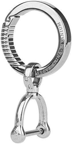 Amazon Co Jp Tisur キーホルダー チタン カラビナ おしゃれ キーチェーン 光沢の表面 紛失防止 取付簡単 ギフト L 外径36mm 360度回転dリング L 服 ファッション小物