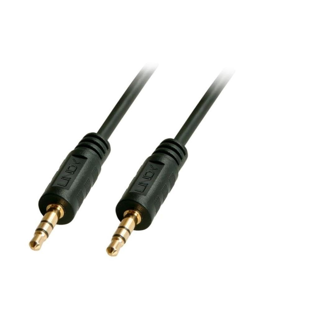Lindy 1m 3.5 mm Male to 3.5 mm Male Multimedia Audio Cable, Black