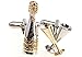 MRCUFF Champagne Wine Bottle and Glasses Pair of Cufflinks in a Presentation Gift Box & Polishing Cloth