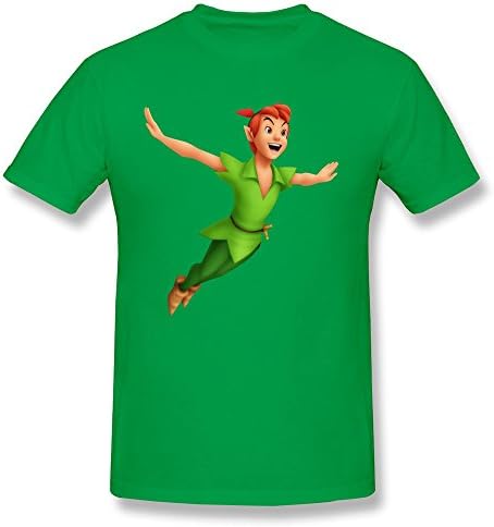 Cherish Men's Peter Pan Cartoon Movie Poster T Shirts Brand New ForestGreen