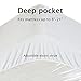 Twin XL Mattress Pad Cover 8-21”Deep Pocket - Cooling Mattress Topper Overfilled 300TC Snow Down Alternative