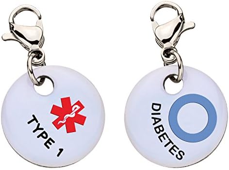 Diabetes Type 1 Blue Circle Snap-On Bracelet Charm-Parent (Stainless Steel)