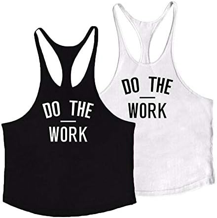 JoofEric Men's Bodybuilding Stringer Y-Back Gym Tank Tops Workout Fitness Vest