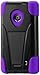 Reiko Silicone Protector Cover with Kickstand for Nokia Lumia 520/521 - Retail Packaging - Purple/Black