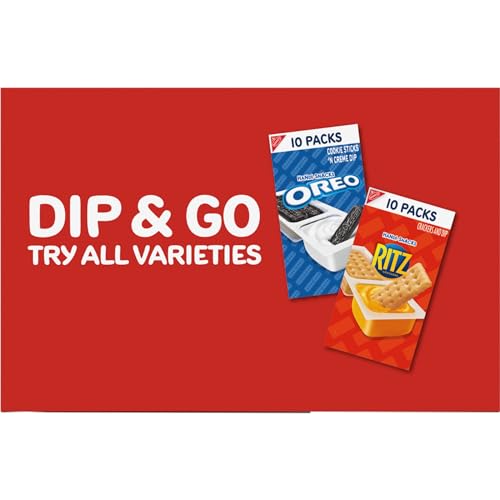 HANDI-SNACKS RITZ CRACKERS ‘N CHEESY DIP SNACK PACKS, 20 SNACK PACKS