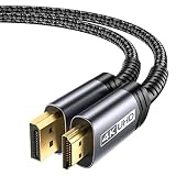 4K DisplayPort to HDMI Cable 3.3FT, JSAUX DP to HDMI Male Video UHD 4K@30Hz Nylon Braided DP to HDTV Uni-Directional Cord for Dell, Monitor, Projector, Desktop, AMD, NVIDIA, Lenovo, HP,ThinkPad-Grey (Color: Grey, Tamaño: 3.3FT)