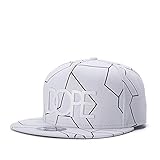 Sunlitro Unisex Flat Bill Hip Hop Hat Snapback Baseball Cap (White 033)