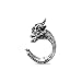 French Bulldog Bull Dog Ring in Silver Tone Alloy, Adjustable Fit