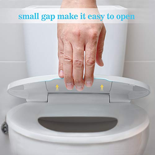 Elongated Soft Close Toilet Seat with GripTight Bumpers MUYE Quick