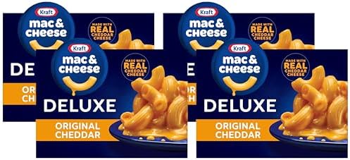 Kraft Deluxe Original Cheddar Macaroni & Cheese Dinner (14 oz Box) (Pack of 4)