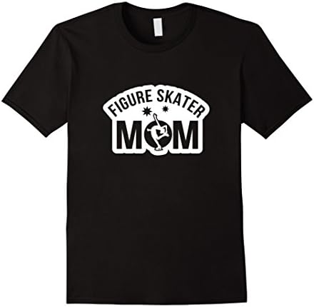 Mens Ice Skating Mom Shirt, Figure Skating Mom Shirt, Mom Gift Large Black
