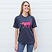 ChalkTalkSPORTS T-Shirt Short Sleeve Fetch The Field Hockey Dog T-Shirt | Field Hockey Tees Navy | Adult Small