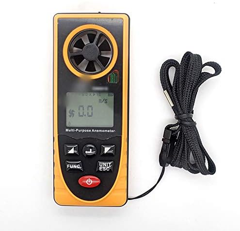 Nicexiongdei Multi-Function Anemometer Thermometer and Hygrometer Atmospheric Pressure Illuminometer Altitude Ambient Light Wind Direction Digital Anemometer Data (Color