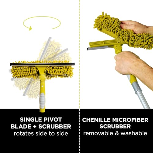 DOCA Telescoping Pole 6-24 Ft - Extension Pole for Cleaning, Feather Duster, Window Washing Kit, Paint Roller, Window Squeegee - High Reach Extendable Kit for Indoor & Outdoor - Squeegee Scrubber