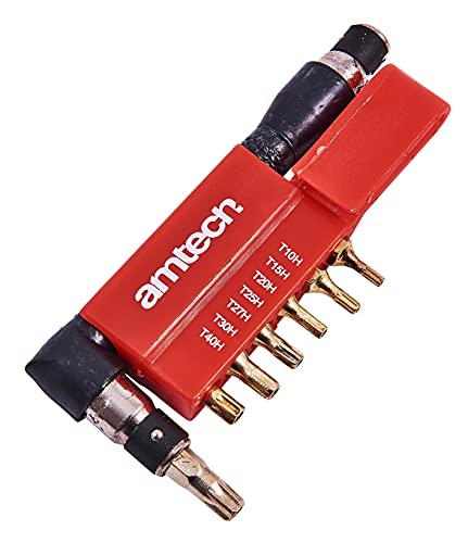 Am-Tech 9 Stück Offset Tamerproof Torx bit Set, I9200