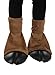 elope Adult Deer Costume Back Hooves - Plush, Hook & Loop Fasteners, Elastic Foot Straps for Secure Fit - Brown