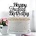 LINGTEER Happy Fucking Birthday Black Acrylic Cake Topper Perfect for Funny Birthday Party Gift Decorations.