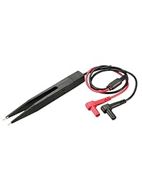 uxcell Chip SMD Cable de prueba Medidor Sonda Pinzas conector plátano para multímetro comprobador de condensador resistencia