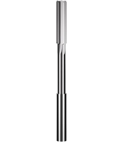 H7 Straight Shank Chucking Reamer – 17/64" (6.75mm) Cutting Dia, Straight Flute, Tungsten Carbide – For Milling, Lathe & Drill Press – Carbon Steel, Cast Iron, Copper, Wood