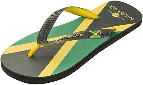 Samba Sol Mens Flag Collection Flip Flops - Fashionable and Comfortable. Trendy and Classic Sandals for Mens.