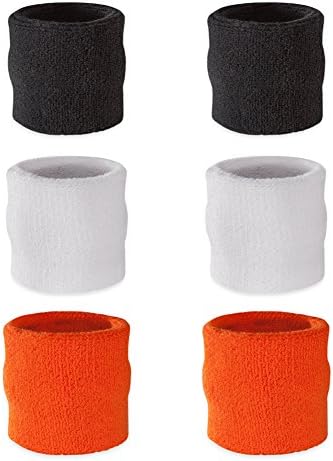 Trymie 3pair Wristband Brace (Black+Orange+White)