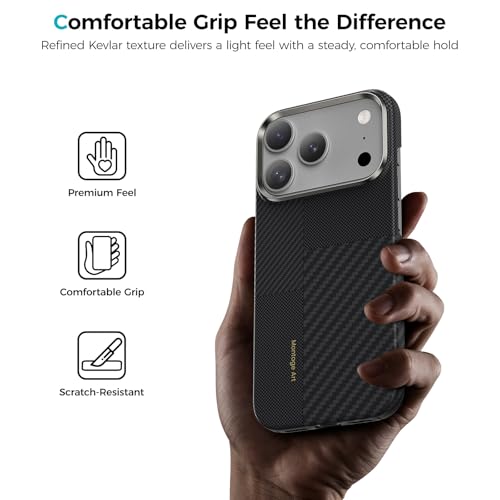 BENKS ArmorAir Montage Case for iPhone 17 Pro Max, Compatible with Magsafe, Ultra Slim & Lightweight 17 Pro Max Magnetic Case Built with Kevlar Aramid Fiber, Caseless Touch Feeling