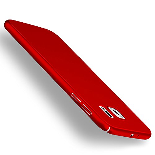 Galaxy S6 Case, ACMBO Ultrathin Micro Matte [SKIN TOUCH FEEL] Anti-Fingerprints Non-slip No-fade Shockproof Hard PC Phone Case Cover For Samsung Galaxy S6 G9200 G920F G920A G920V G920M, Red