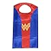 Halloween Costume Superhero Dress Up For Kids - Best For Christmas Gift, Children's Birthday, Cosplay Party. Satin Cape and Felt Mask Role Play Set. Cartoon Outfit For Boys and Girls (Wonder Woman)