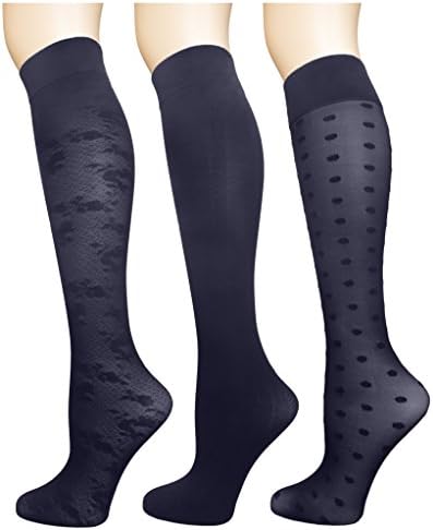 Aura Borealis Womens Graduated Compression Pattern Trouser Socks 15-20 MMhg.