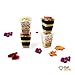 HallGEMs - Premium Dessert Cups with Lids and Spoons (Pack of 50, 168 ml), Stackable Lids, Reusable Party, Event, and Catering Cups