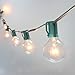 50Ft G40 Globe String Lights w/Clear Retro Edison Screw Bulbs, Connectable, Outdoor Lights for Indoor/Outdoor Commercial Decor Party Backyard Gazebo Garden Bistro Pergola Patio Market Cafe