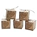 Kaptin 50 Pack Candy Favor Boxes Vintage Kraft Bonbonniere with Burlap Twine, Love Heart Imitation Bark Gift Bag for Wedding Birthday Bridal Party Shower Decoration