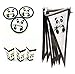 Child's Panda-Monium Birthday Party Supplies Pack Includes: Dessert Plates,Cups,Pennant Garland,Inviting cards,Straws,Napkins and Tablecloth Decorations