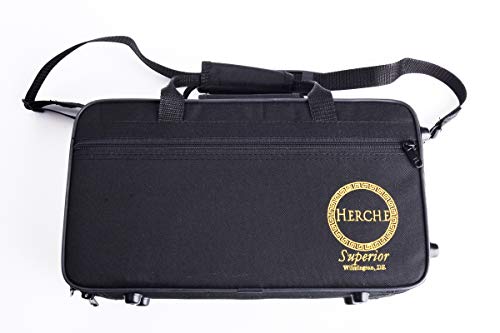 Herche Superior Bb Clarinet M2 - Best for Students - Durable Nickel-Plated Keys - All Clarinet Accessories Included: Plush Lined Case, Treated Pads, Cork Grease, Clarinet Swabs and #2 Rico Reeds