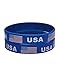 VEWCK Flag Silicone Bracelet Classic Bangle Letter pattern 40 countries 2-Pack (USA-Blue)