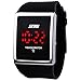 Touch Screen Outdoor Sports Black Watch with LED, Digital for Boys Girls, Above 10 Years Old Kids
