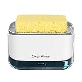 Kitchen Dish soap Dispenser with Sponge Holder, 2020 Newest 2-in-1 Countertop So