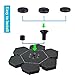 Solar Fountain Pump with LED Lights, Snowflake Shape 2.4W Free Standing Bird Bath Fountain Water Pump, Outdoor Floating Fountain Pump Kit for Garden, Pool, Pond, Patio Ideal Decoration, 8.7
