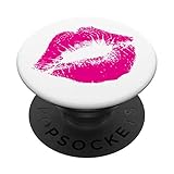 Girlie Kiss Kissing Pink Lips Lipstick Print