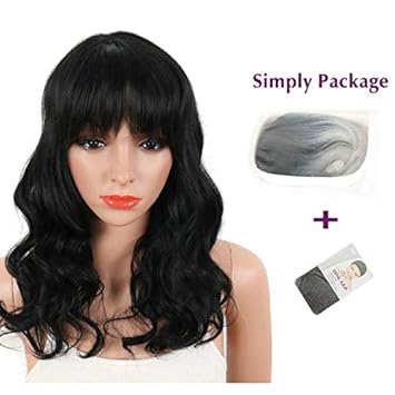 Amazoncom Synthetic Wigs With Bangs For Black Women Short