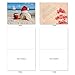 The Best Card Company Variety Pack of 10 Christmas Greeting Cards with Envelopes, Humor Holiday Assortment for Kids, Men and Women (10 Designs, 1 Each) - Season's Beachin M6651XSG