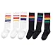 Xiyadun Unisex Toddler & Childs Cotton Knee High Calf Stripe Athletic Tube Socks(4-6 Years)