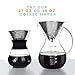 Pour-Over Coffeemakers with Handle - Durable, scratch resistant borosilicate glass manual slow pour over coffee maker (35oz - 7 cup)