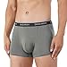 David Archy Men's 4 Pack Ultra Soft Comfy Breathable Bamboo Rayon Trunks Underwear No Fly (Gray/Khaki, M)
