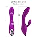 G-spot Rabbit Vibrator for Women - Adorime Powerful Clitoris Stimulation Massager Waterproof Dildo with Dual Motors, Rechargeable Female Vibe with 7 Vibration Modes, Adult Sex Toys for Couples
