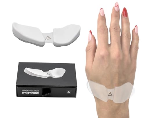 Deltahub Carpio 2.0 - Ergonomische Handgelenkauflage Für Rechtshänder, Handgelenkstütze Bei Benutzung Der Pc-Maus, Reduziert Überstreckung, Ermüdung &Amp; Handgelenkschmerz, Leichtes Gleiten - Large/Weiß