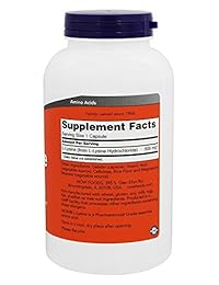 Now Foods L-Lisina 500 mg, 250 Cápsulas (Pack de 2)