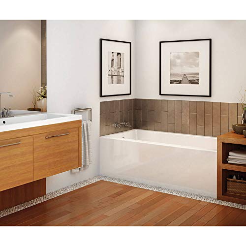 MAAX 105705-R-000-001 Rubix Acrylic Right-Hand Bathtub, 59.75-in L x 32-in W x 18.375-in H, White
