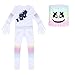 LQSZ DJ Mars Halloween Christmas Cosplay Tight-Fitting Costumes Clothes for Kid Boys（White）