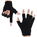 Codream Cotton Men's Gel Moisturizing Gloves Day Night Instantly Repair Eczema Dry Rough and Cracked Hands Gel Lining Infused with Essential Oils and Vitamins Black